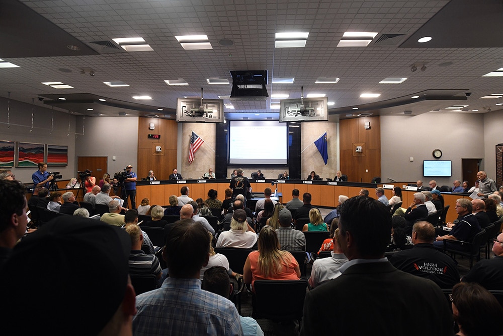 Picture of Reno City Council public meeting.
