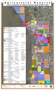 Map of the Palm Beach County Agricultural Reserve. Map created by Palm Beach County’s Planning, Zoning, and Building Department image